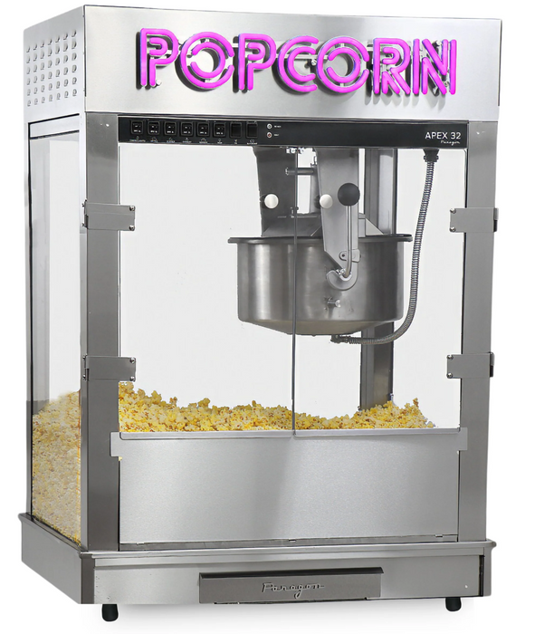 Apex 32 oz. Popcorn Machine - Stainless Steel