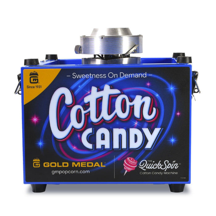 The QuickSpin­® Single Serve Cotton Candy Machine